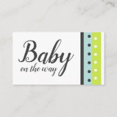 Limoen, Blauw en Donkergrijs Gift Registry Insert  Informatiekaartje (Achterkant)