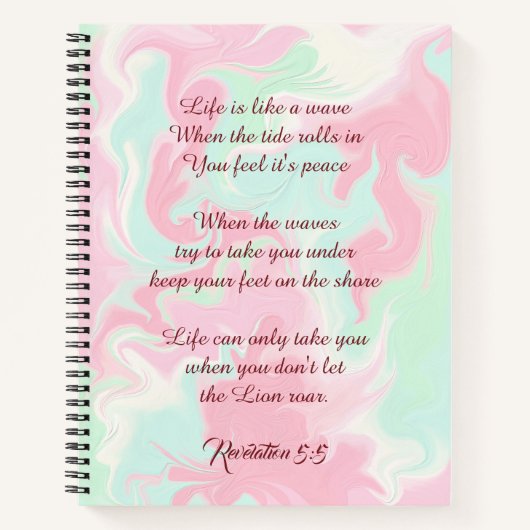 Limoen blend Marble Journal.. Het leven is als een Notitieboek (Voorkant)