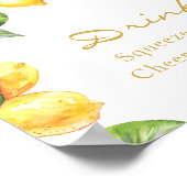 Limoen Bloemendranken Bruiloftsuitnodiging Poster (Hoek)