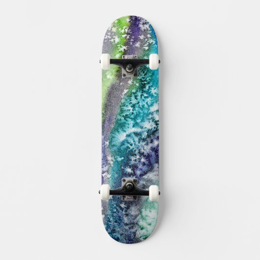 Limoen Blue Ice Abstract Persoonlijk Skateboard (Voorkant)