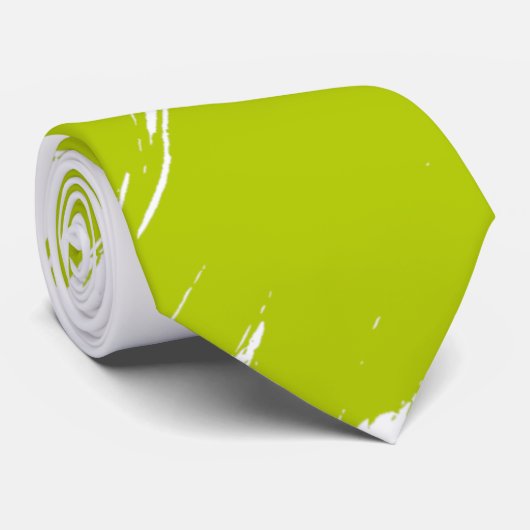 Limoen Borstel Moderne Witte Achtergrond Stropdas (Opgerold)