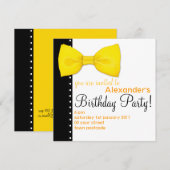 Limoen BowTie Verjaardagsuitnodiging Kaart (Voorkant / Achterkant)