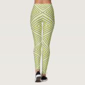 Limoen chavron zigzag "Ratti_Creative_Arts" Leggin Leggings (Achterkant)