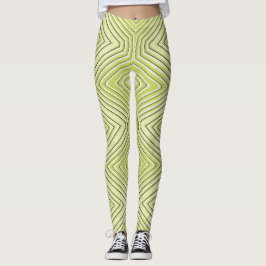 Limoen chavron zigzag "Ratti_Creative_Arts" Leggin Leggings