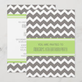 Limoen Chevron 16e verjaardag Kaart (Voorkant / Achterkant)