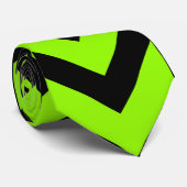 Limoen Chevron Stropdas (Opgerold)