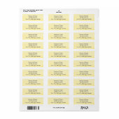 Limoen Chiffon Waterverf Etiket (Full Sheet)
