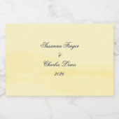 Limoen Chiffon Waterverf Sparkling Wijnetiket (Enkel label)