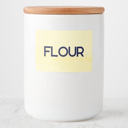 Limoen Chiffon Waterverf Voedselcontainer Etiket (Voorkant)