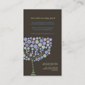 Limoen Chocolade Paars Retro Tree Visitekaartje (Achterkant)