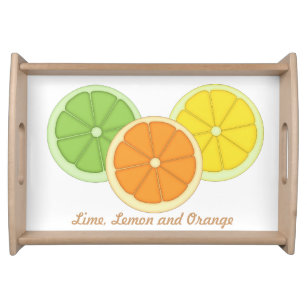 Limoen, citroen en Sinaasappel Dienblad
