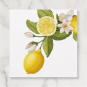 Limoen citrus Baby shower Bedankjes Labels (Achterkant)