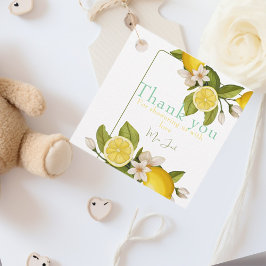 Limoen citrus Baby shower Bedankjes Labels