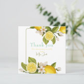 Limoen citrus Baby shower Bedankkaart (Staand voorkant)