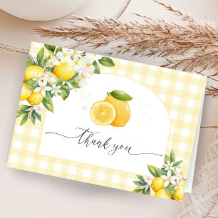 Limoen Citrus Baby Shower Vouw Dankkaartjes Bedankkaart