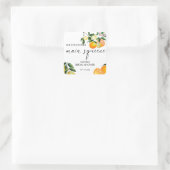 Limoen | Citrus | Bruiloft Dank Je Klassiek R Vierkante Sticker (Tas)