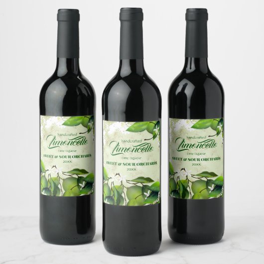 Limoen Citrus Fruit Lemoncello Wijn Etiket (Flessen)