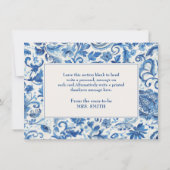 Limoen citrus hoofdsqueeze blauwe bruidsmeidenavon bedankkaart (Achterkant)