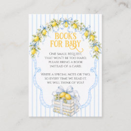 Limoen Citrus Knijp Baby Shower Jongenskleren Boog Informatiekaartje