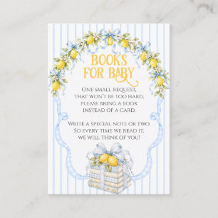 Limoen Citrus Knijp Baby Shower Jongenskleren Boog Informatiekaartje