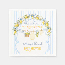 Limoen Citrus Knijp Baby Shower Jongenskleren Boog Servet