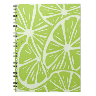 Limoen Citrus Patroon – Retro Groene Fruit Estheti Notitieboek