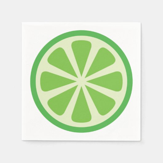 Limoen Citrus Slice Schattige 1e verjaardagsfeest Servet (Voorkant)