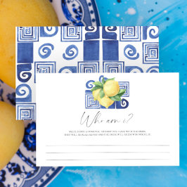 Limoen Citrus - Wie ben ik bruiloftsspel Briefpapier