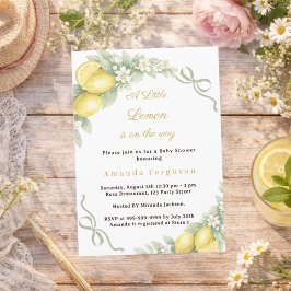 Limoen citrus zomer geruit strik Baby Shower Uitno Kaart