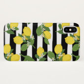Limoen Citrus Zwarte Strepen Gele iPhone Hoes (Achterkant (horizontaal))