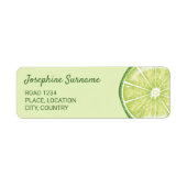 Limoen Citrusvruchten illustratie met aangepaste t Etiket (Voorkant)