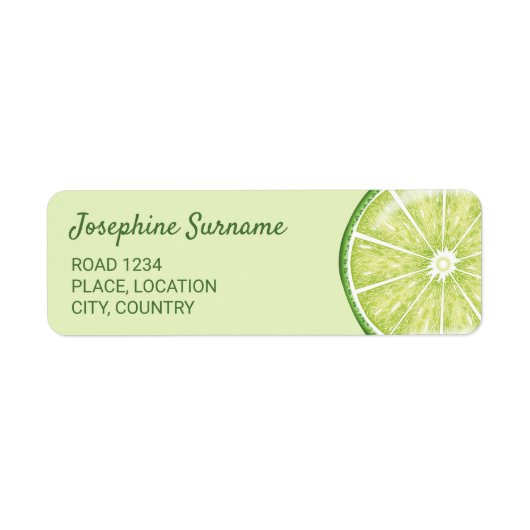 Limoen Citrusvruchten illustratie met aangepaste t Etiket (Voorkant)