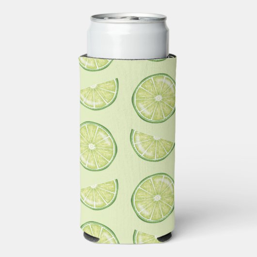 Limoen Citrusvruchten illustraties met aangepaste  Seltzer Blikjeskoeler (Seltzer Achterkant)