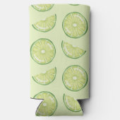 Limoen Citrusvruchten illustraties met aangepaste Seltzer Blikjeskoeler (Achterkant)