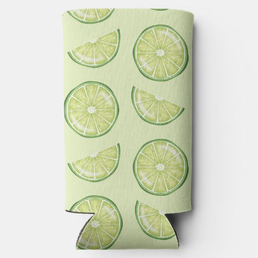 Limoen Citrusvruchten illustraties met aangepaste  Seltzer Blikjeskoeler (Achterkant)