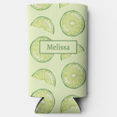 Limoen Citrusvruchten illustraties met aangepaste Seltzer Blikjeskoeler (Voorkant)