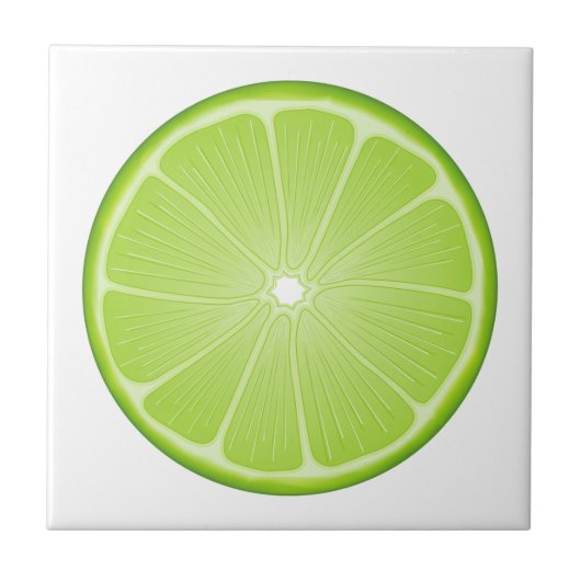 Limoen Citrusvruchten Keuken en Tuin Tegeltje (Voorkant)