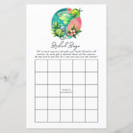 Limoen, Coral & Turquoise Margs en Huwelijksbingo