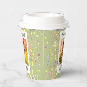 Limoen Cream Green Birthday Confetti Papieren Bekers (Rechts)