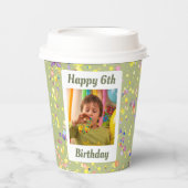 Limoen Cream Green Birthday Confetti Papieren Bekers (Voorkant)