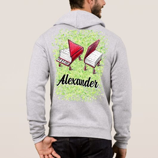 Limoen Cream Paint Splat handgetekende boekschetse Hoodie (Achterkant)