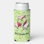 Limoen Cream Paint Splatter  schetskunst Seltzer Blikjeskoeler (Seltzer Voorkant)