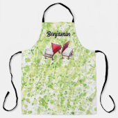 Limoen Cream Splash Piano Book Jouw naam toevoegen Schort (Voorkant)