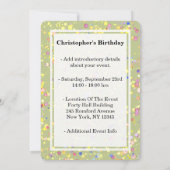  Limoen Cream Verjaardagsfoto's Confetti Kaart (Achterkant)