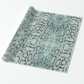 Limoen Daiquiri Green Anaconda Snakeskin Cadeaupapier (Uitgerold)