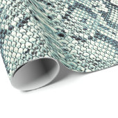 Limoen Daiquiri Green Anaconda Snakeskin Cadeaupapier (Rol Hoek)
