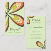 Limoen Daisy Event Planner Groovy 70s Hippie Flowe Visitekaartje (Voorkant / Achterkant)