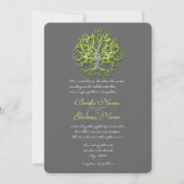 Limoen Damask Love Tree Weddenschap Kaart (Voorkant)
