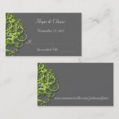 Limoen Damask Love Tree Weddenschapskaarten Plaatskaartje (Voorkant / Achterkant)