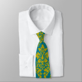 Limoen Damask Stropdas (Gebonden)